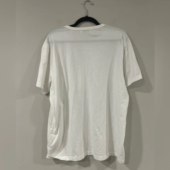 BLDWN Optic White Modern Relaxed Fit Short Sleeve Basic Tee T Shirt Size Large - Picture 2 of 4